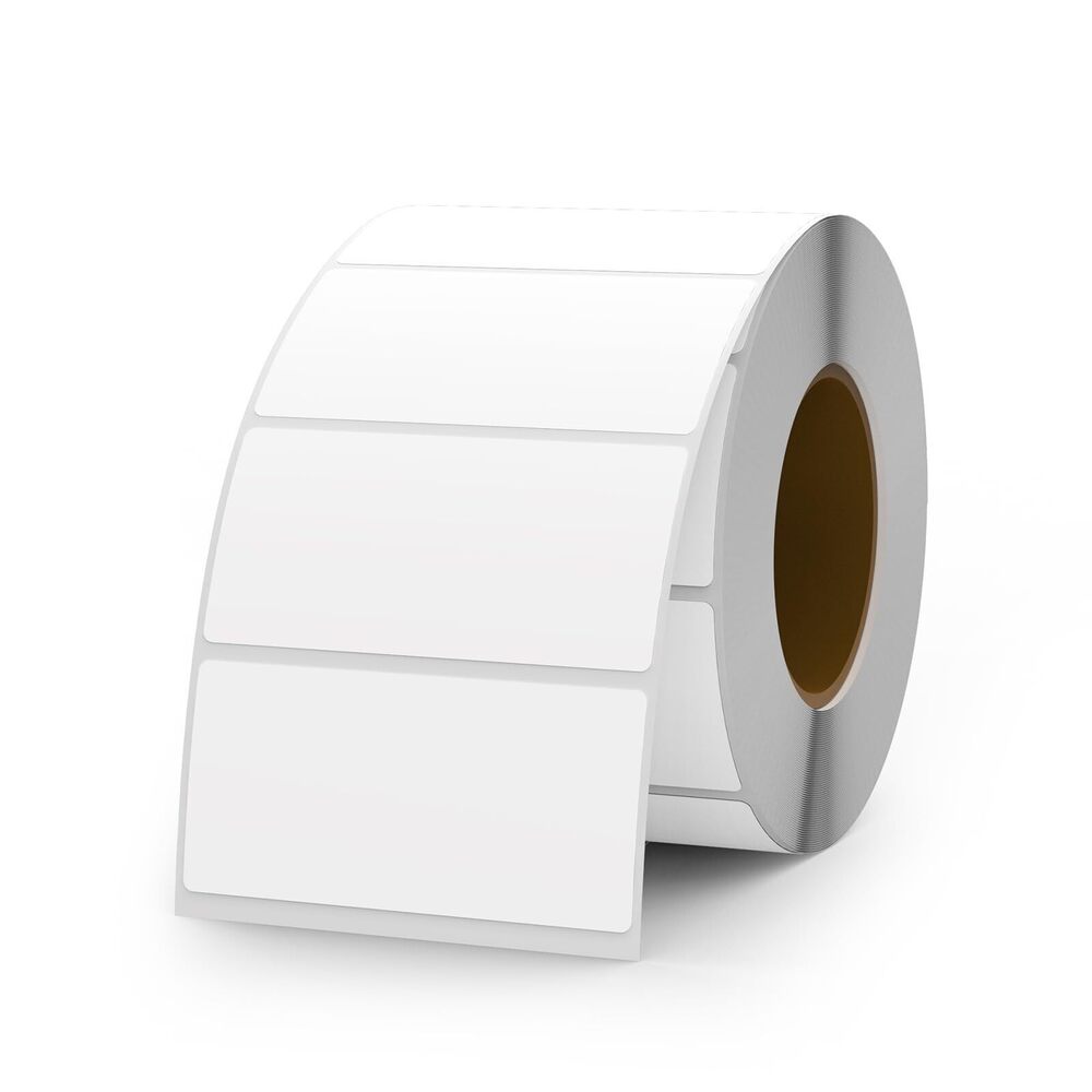 2135 White Color Coding Labels 1 × 2 Inches Self-Adhesive Vinyl Rectangle